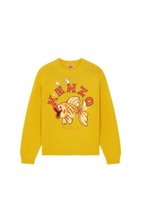 Pull brodé "Kenzo Kingyo Placé" en laine - Honey