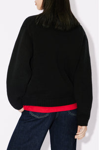 Pull brodé "Kenzo Kingyo Placed" en laine - Black