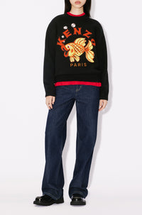 Pull brodé "Kenzo Kingyo Placed" en laine - Black