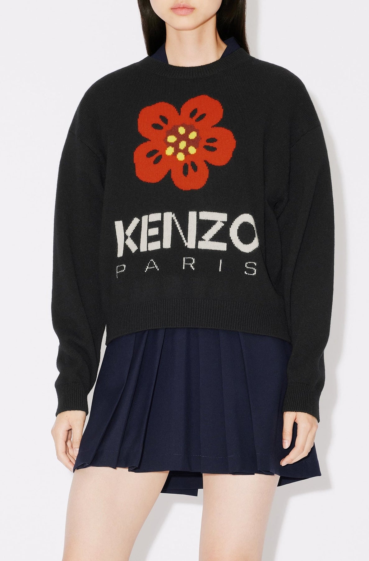 Boke Flower wool jumper - Black