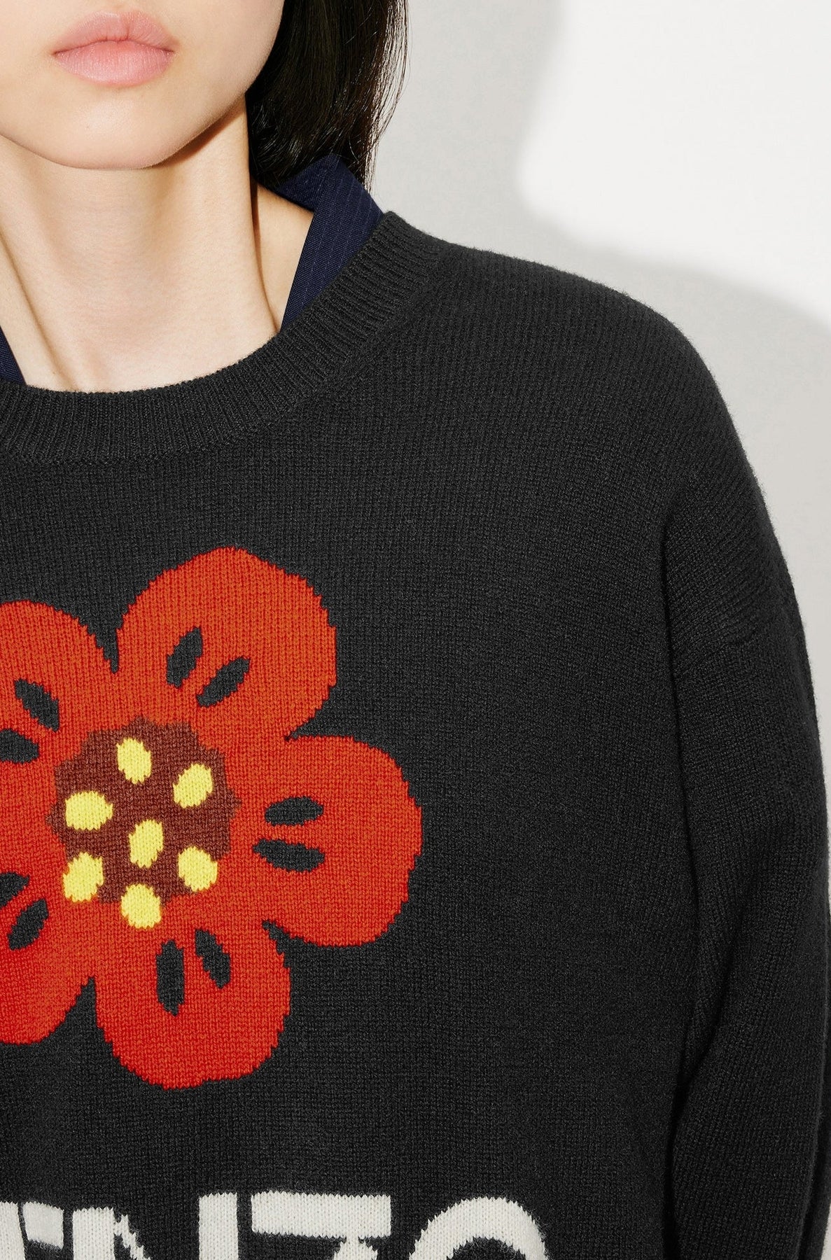 Boke Flower wool jumper - Black