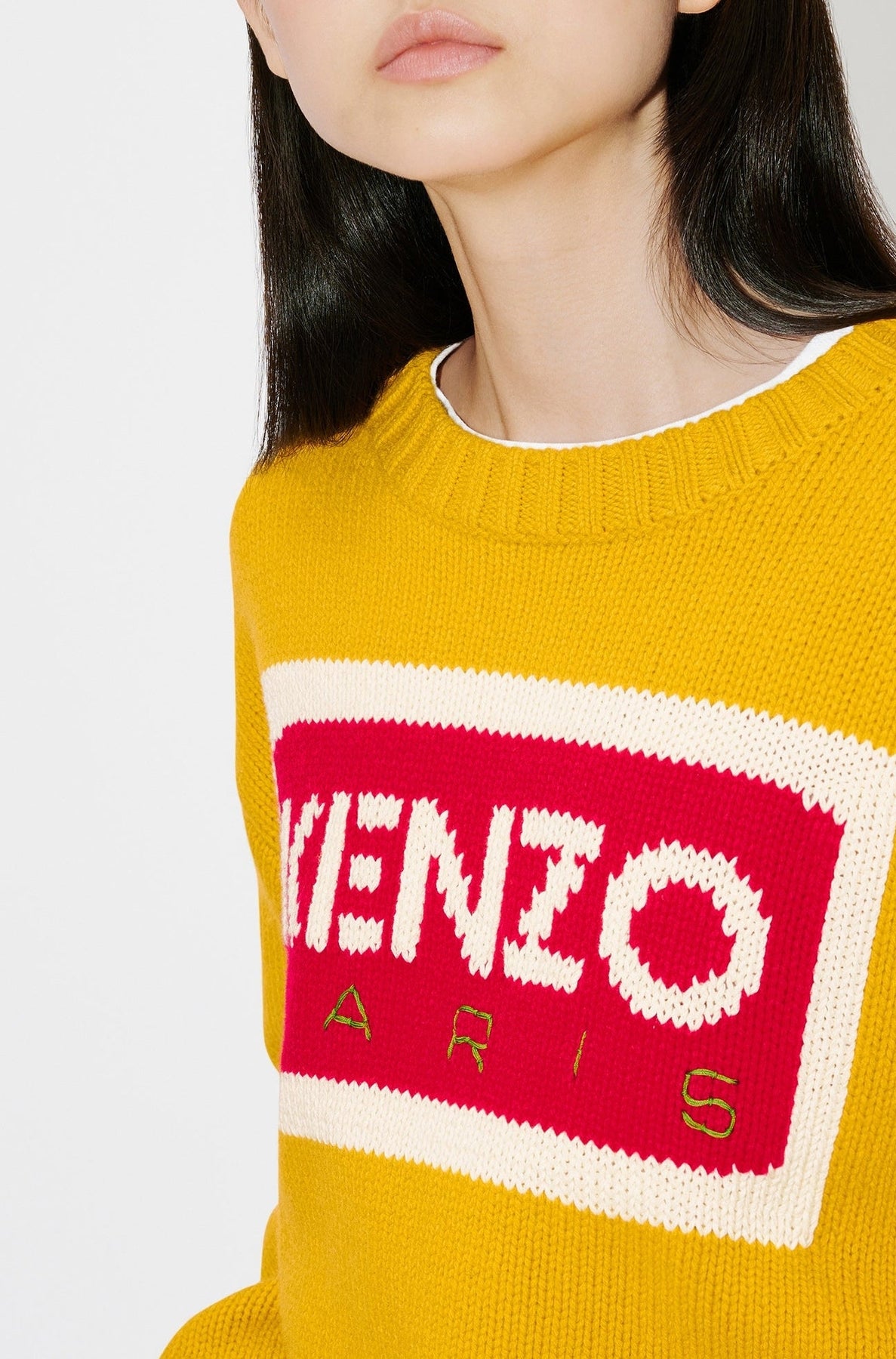 Pull Kenzo Paris en laine - Golden Yellow