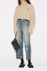 Boke Flower embroidered jumper in wool - Tobacco