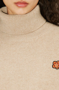 Boke Flower embroidered jumper in wool - Tobacco