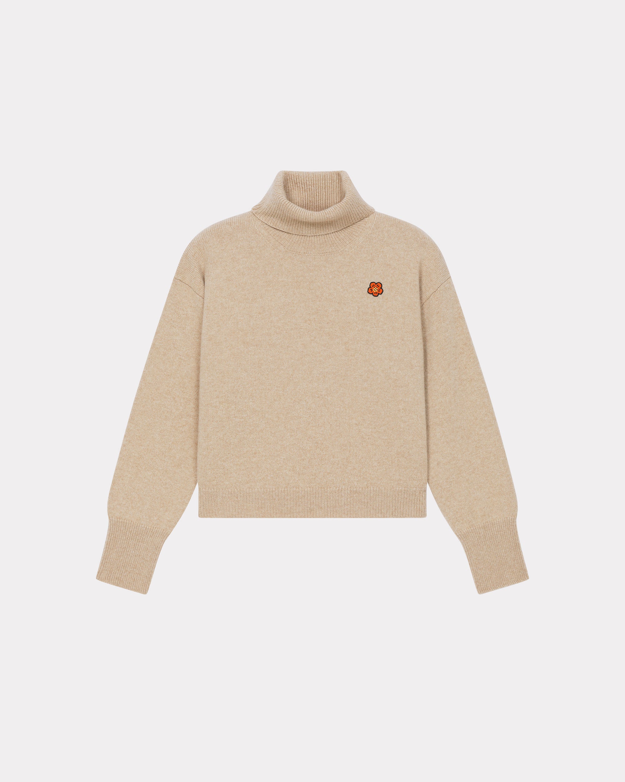 Boxy Turtle Neck Crest Jumper