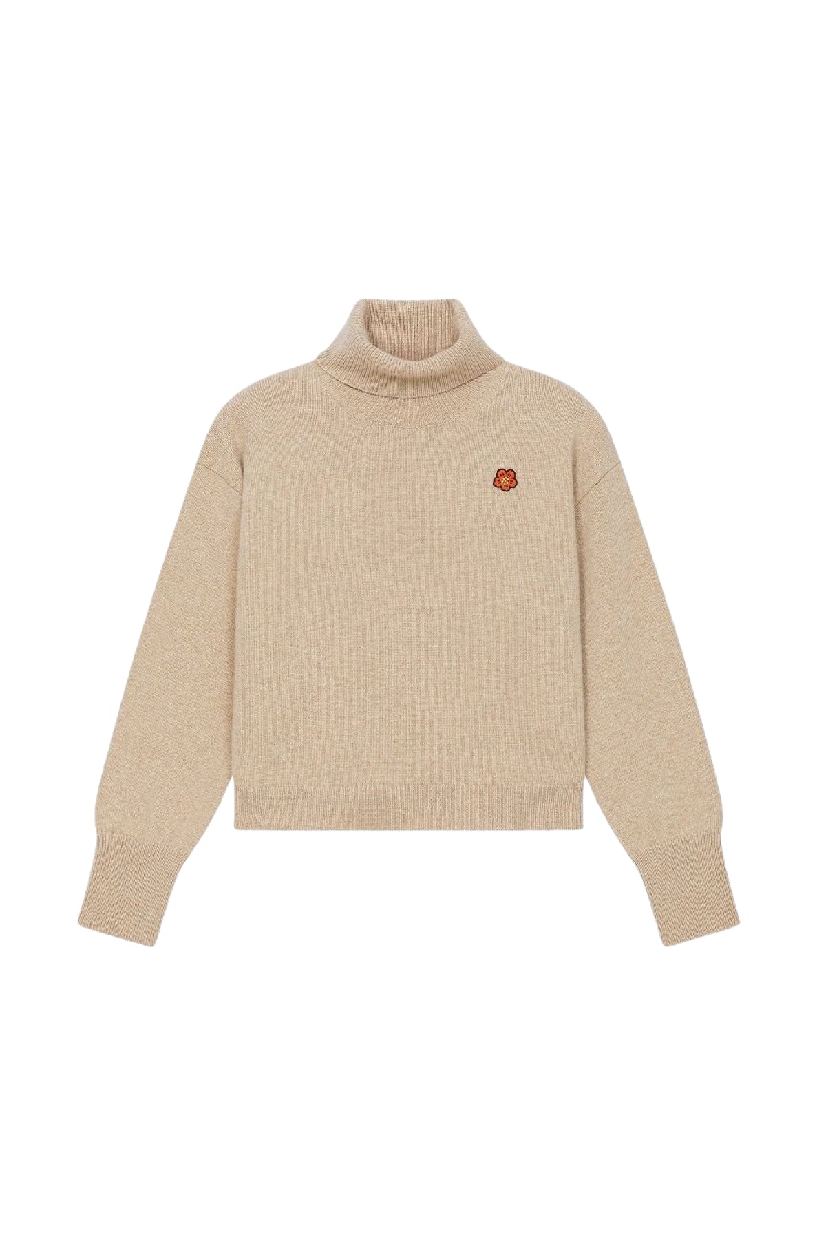 Boke Flower embroidered jumper in wool - Tobacco