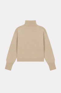 Boke Flower embroidered jumper in wool - Tobacco