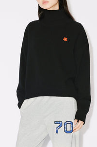 Boke Flower embroidered jumper in wool - Black