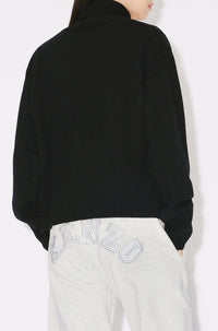 Boke Flower embroidered jumper in wool - Black