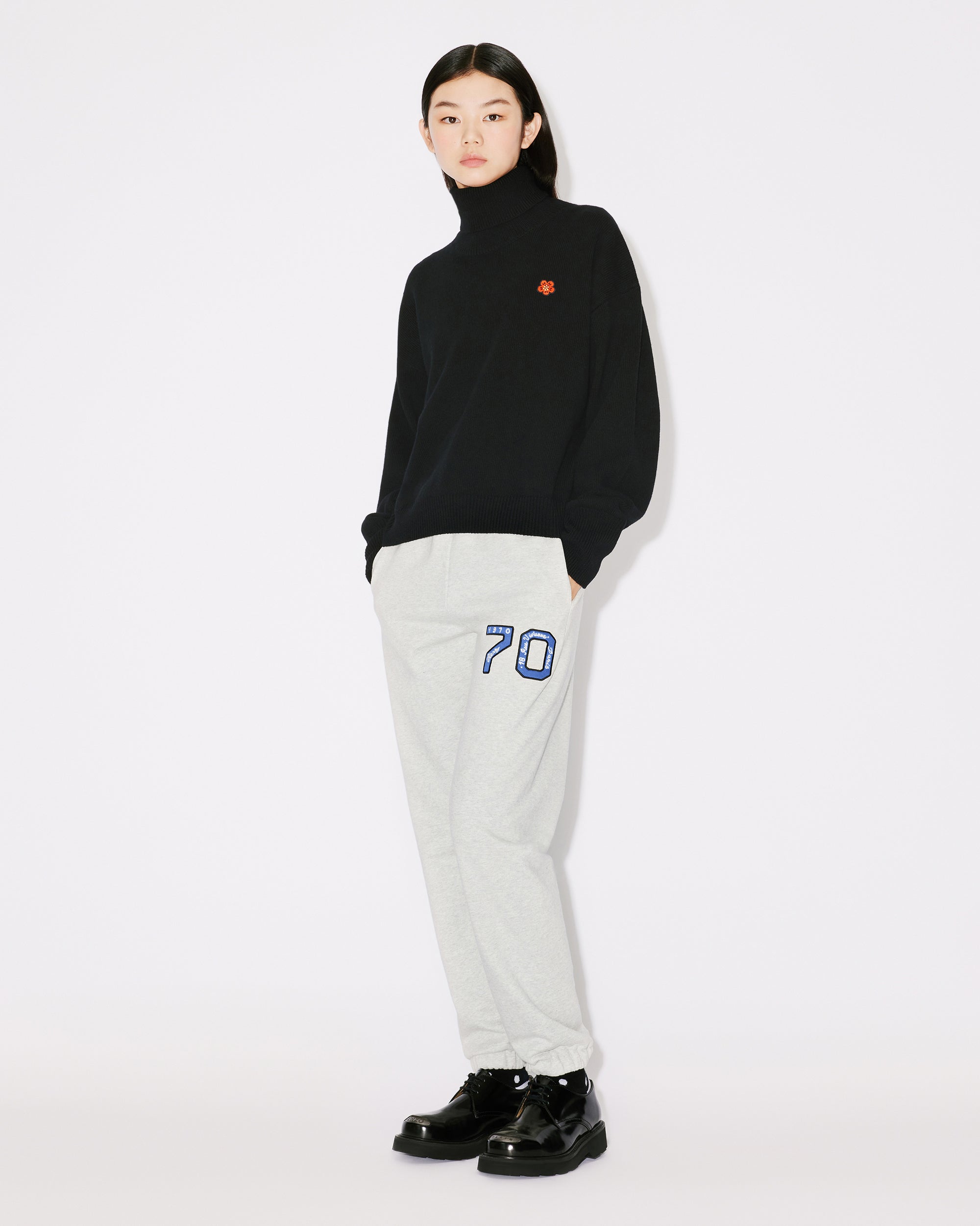 Boxy Turtle Neck Crest Jumper