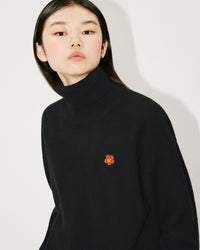 Boxy Turtle Neck Crest Jumper