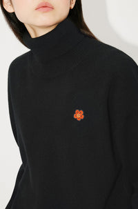 Boke Flower embroidered jumper in wool - Black