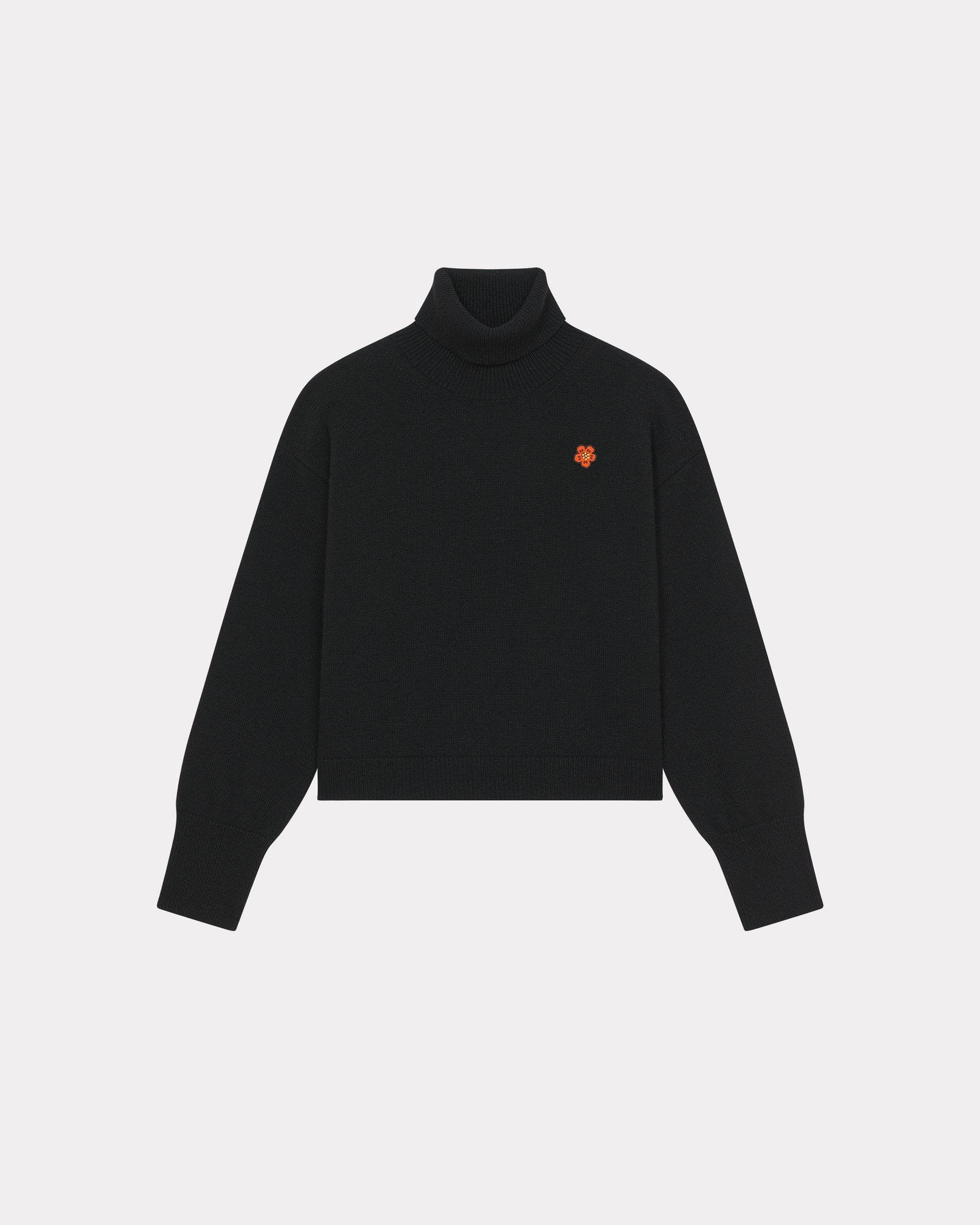 Boxy Turtle Neck Crest Jumper