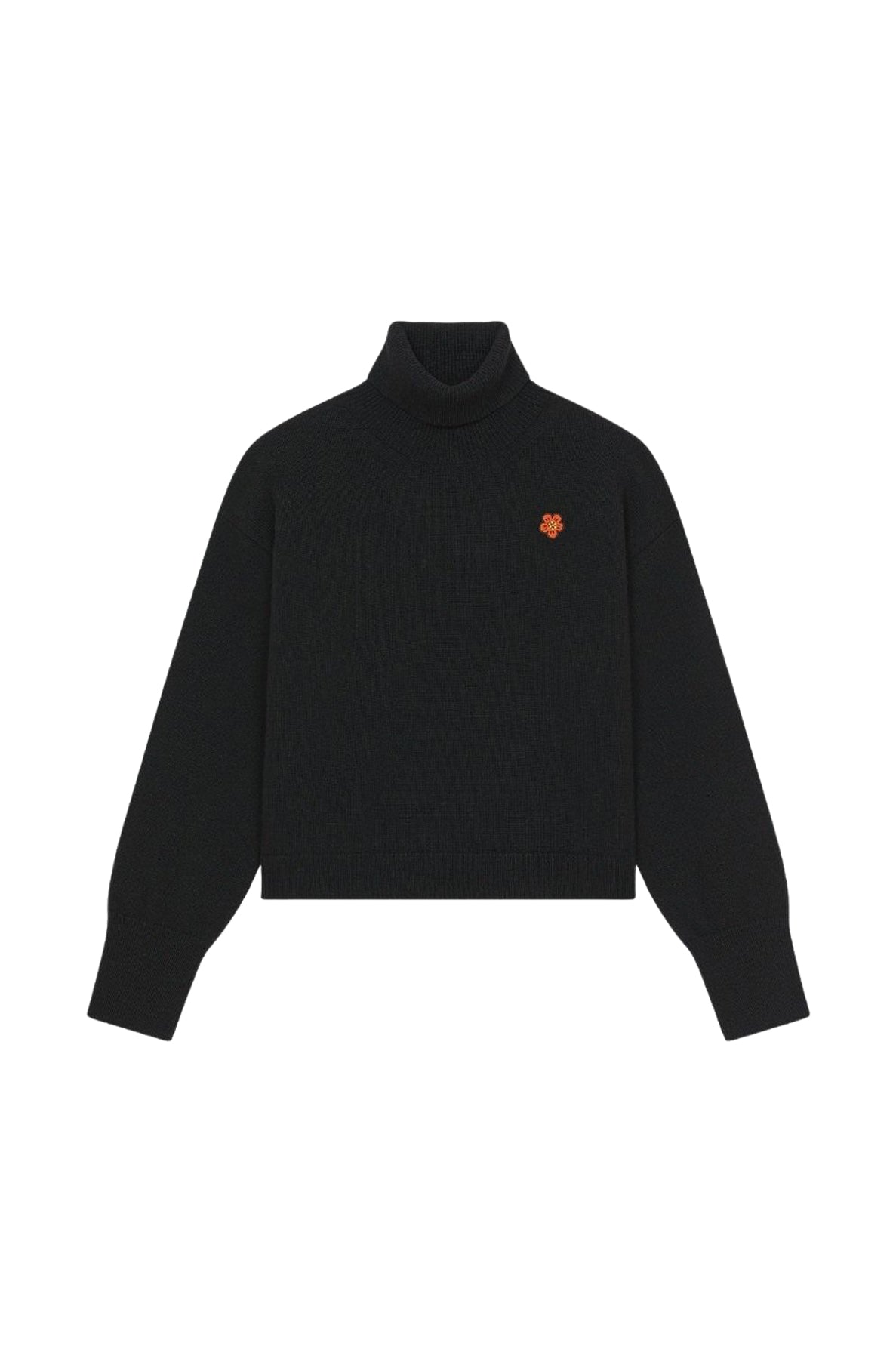 Boke Flower embroidered jumper in wool - Black