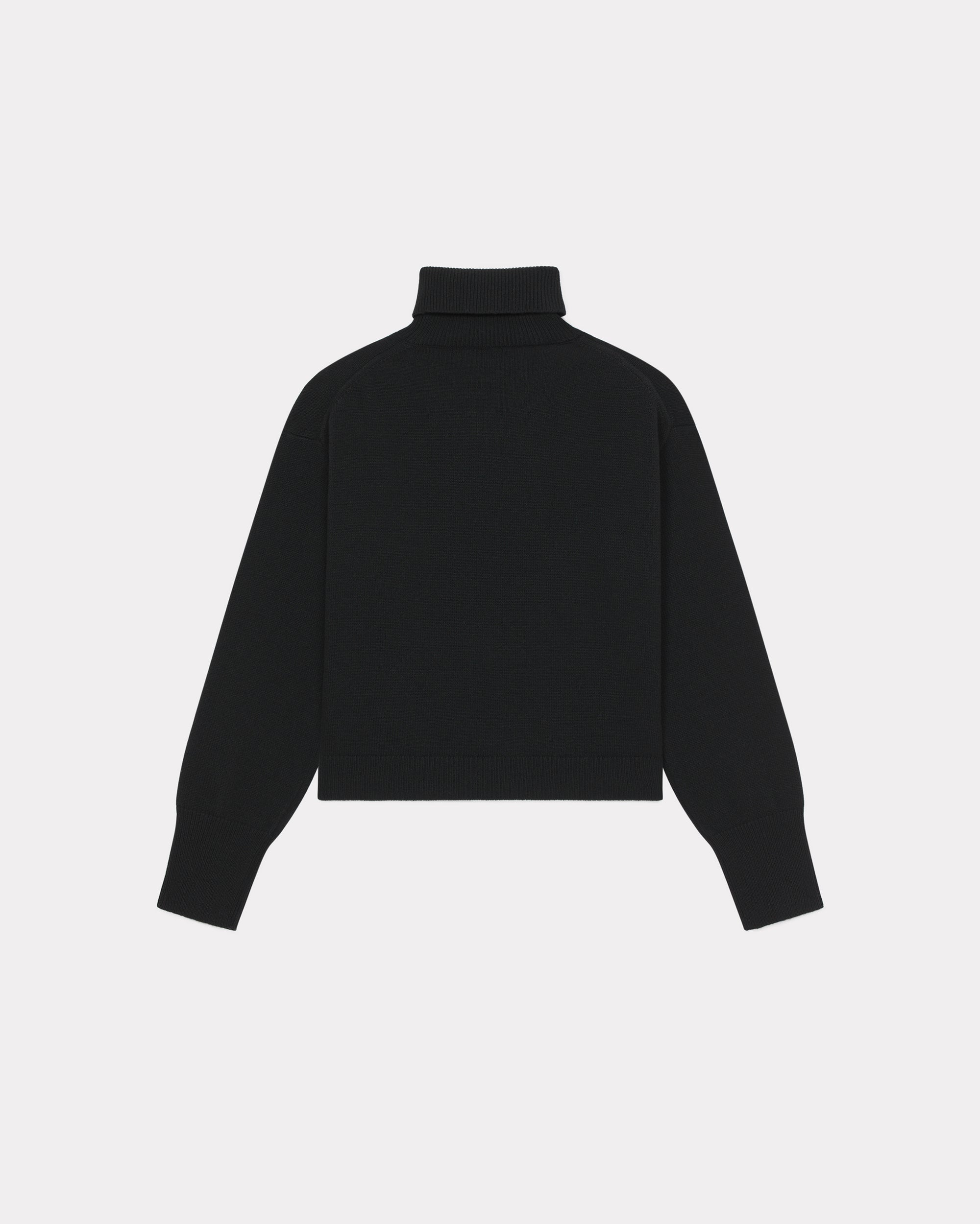 Boxy Turtle Neck Crest Jumper