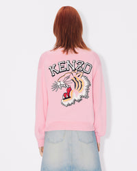 Pull brodé "Varsity Tiger" en laine - Faded Pink