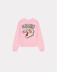 Pull brodé "Varsity Tiger" en laine - Faded Pink