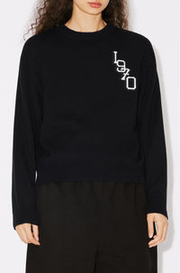 Pull brodé "Varsity Tiger" en laine - Black
