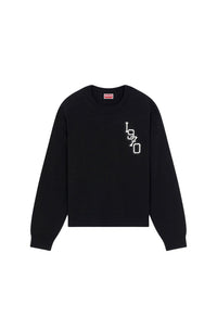 Pull brodé "Varsity Tiger" en laine - Black