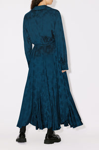 Robe longue à roses - Midnight Blue