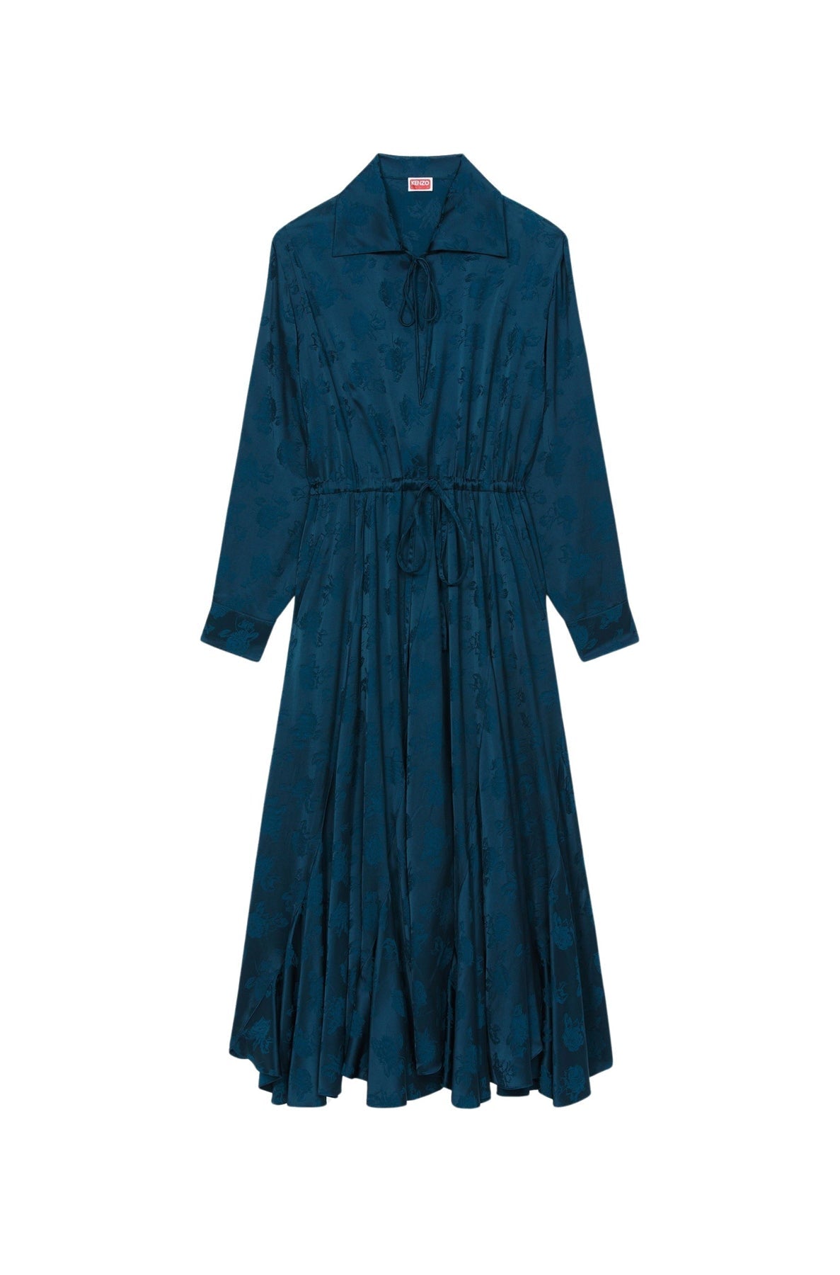 Robe longue à roses - Midnight Blue