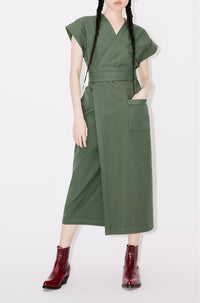 Robe midi kimono - Dark Khaki