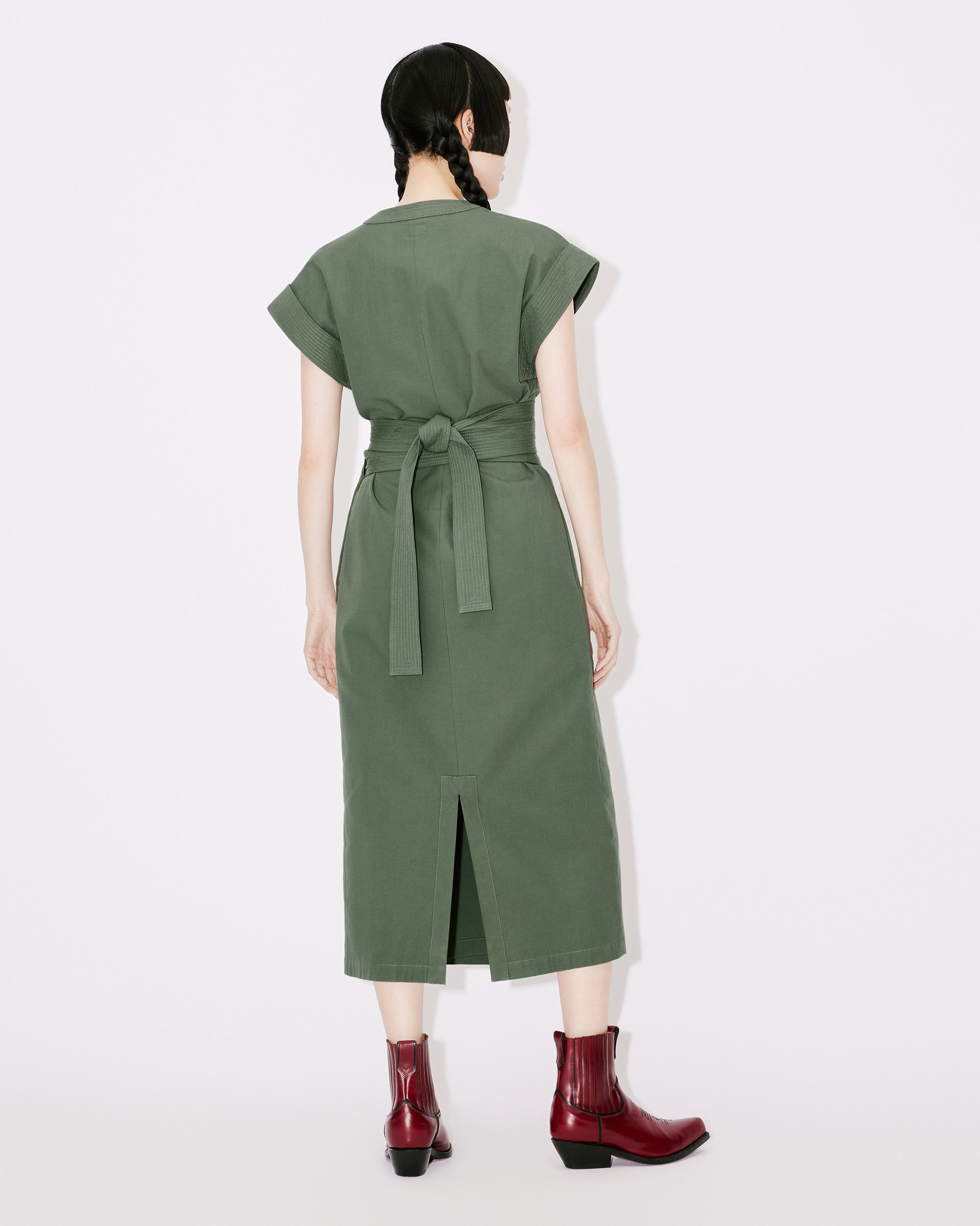 Robe midi kimono - Dark Khaki
