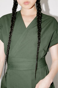 Robe midi kimono - Dark Khaki