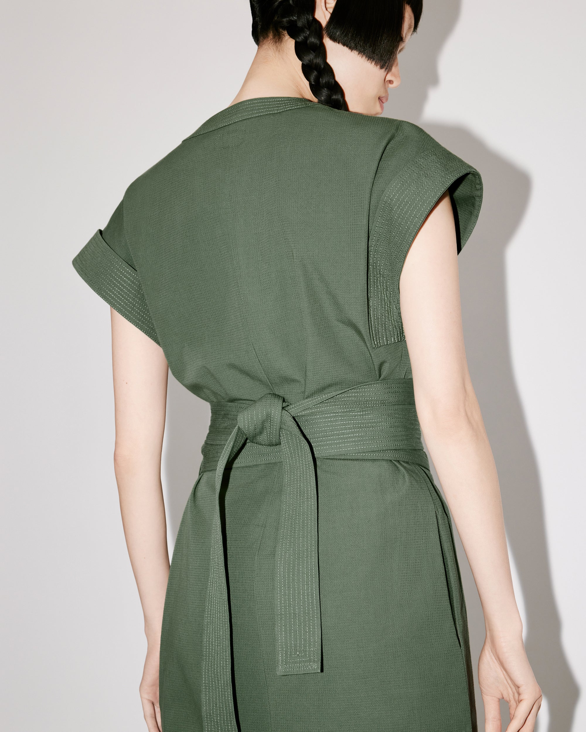 Robe midi kimono - Dark Khaki