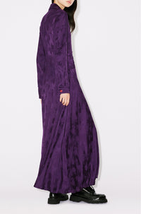 Robe longue "Kenzo Roses" - Aubergine