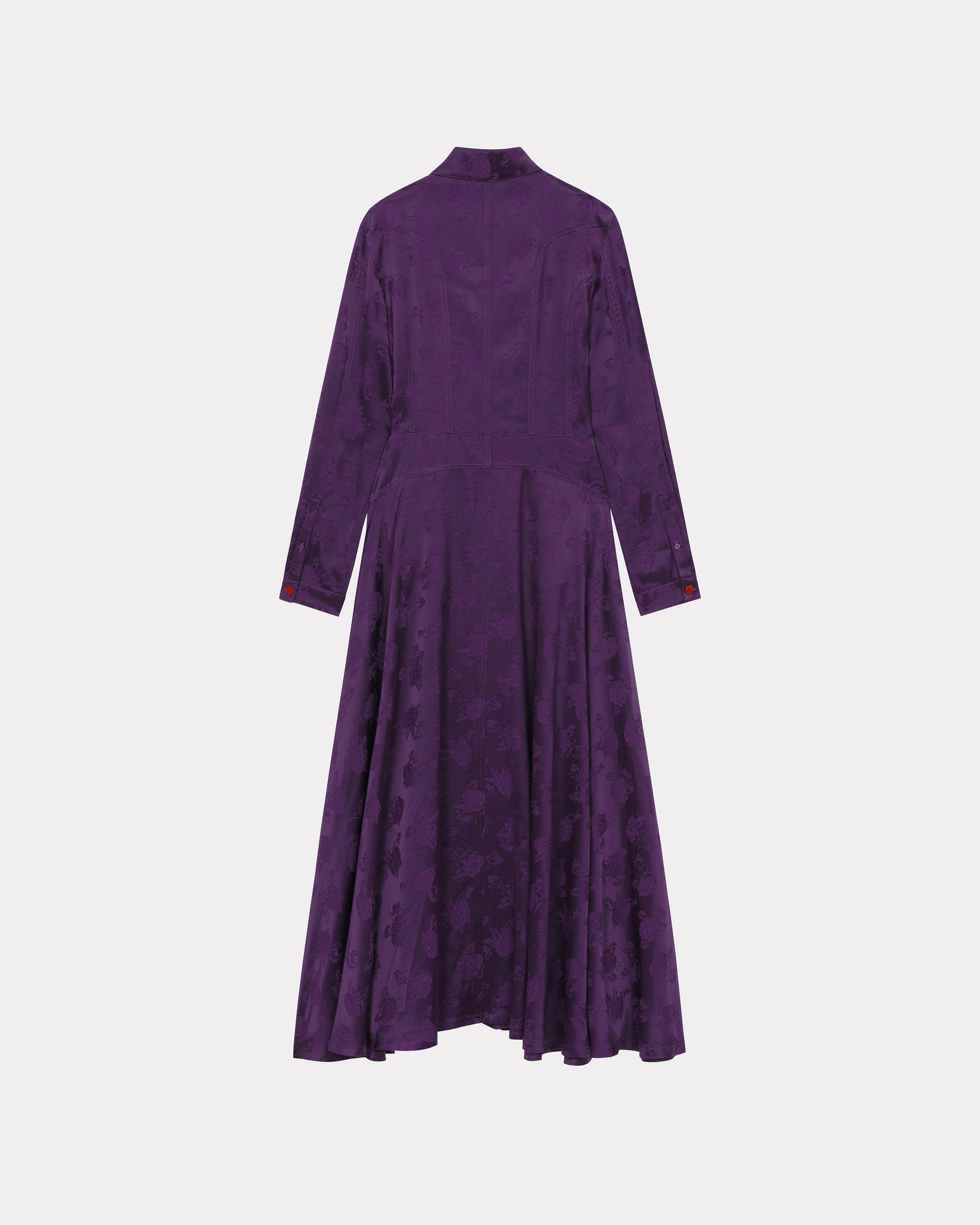 Robe longue "Kenzo Roses" - Aubergine