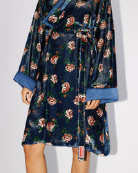 Roses Kimono Knee-Lentgh Dress
