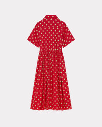 Robe longue à fleurs en nounours - Cherry