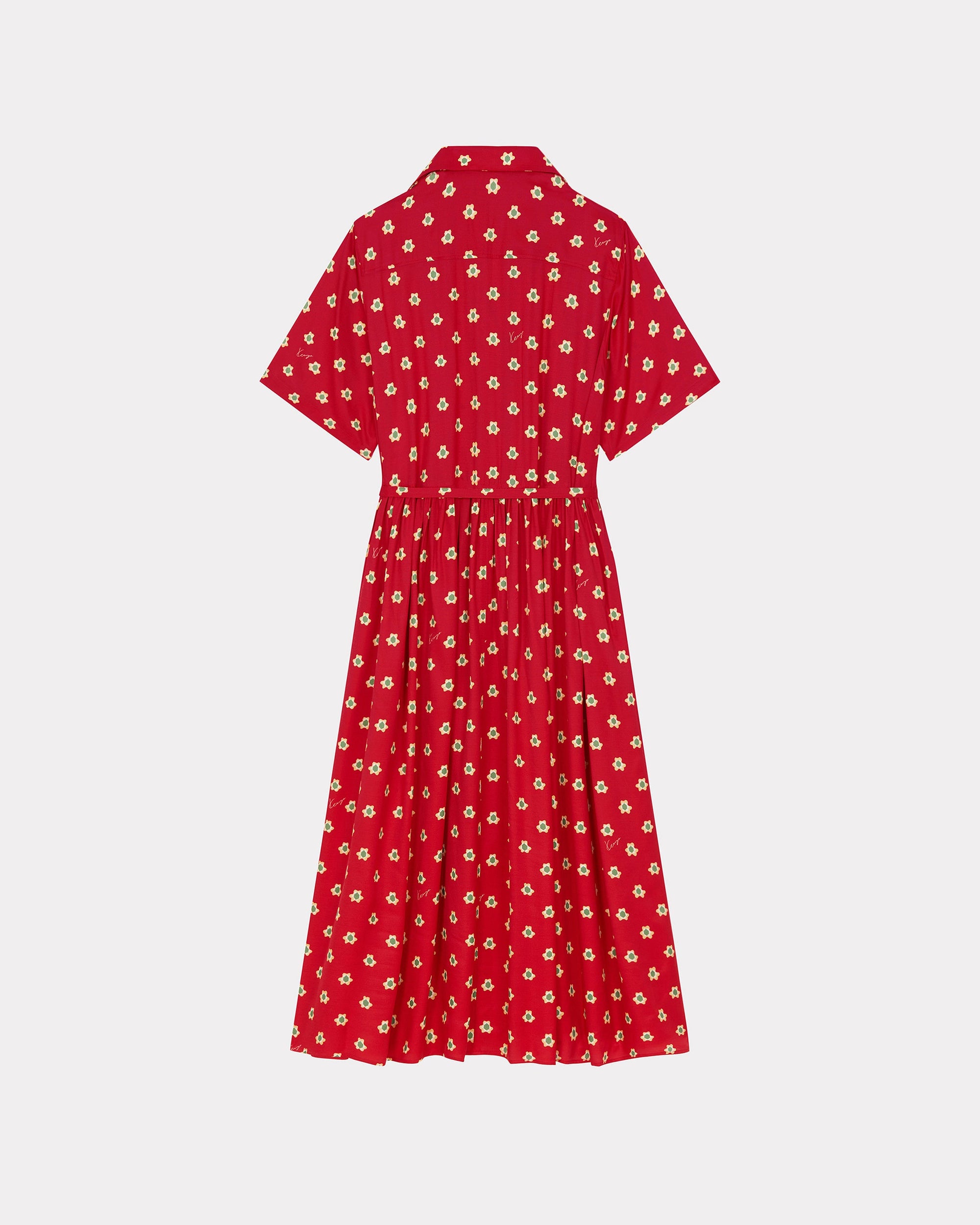 Robe longue à fleurs en nounours - Cherry