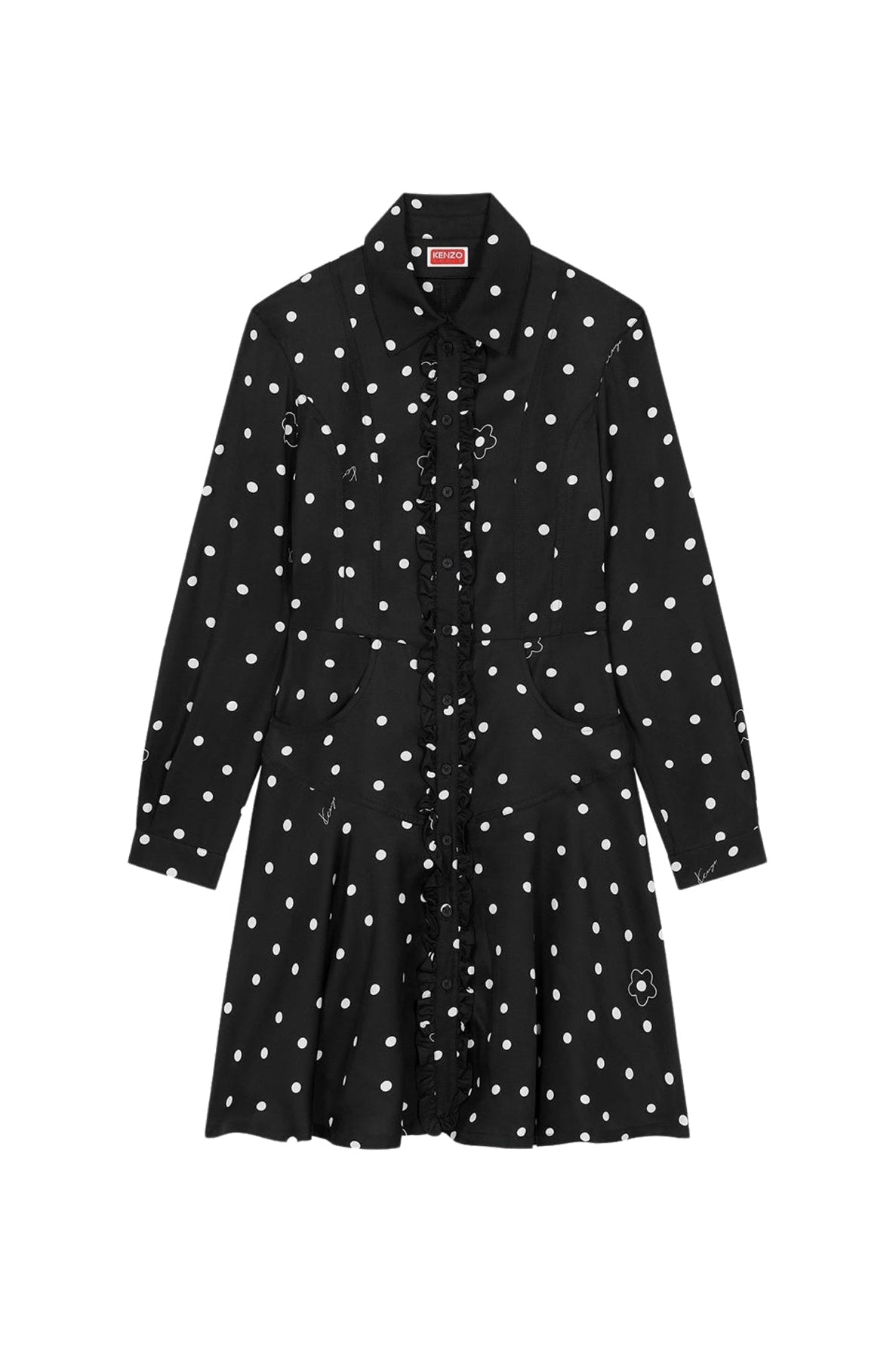 Kenzo Flower Spot" short dress - Black