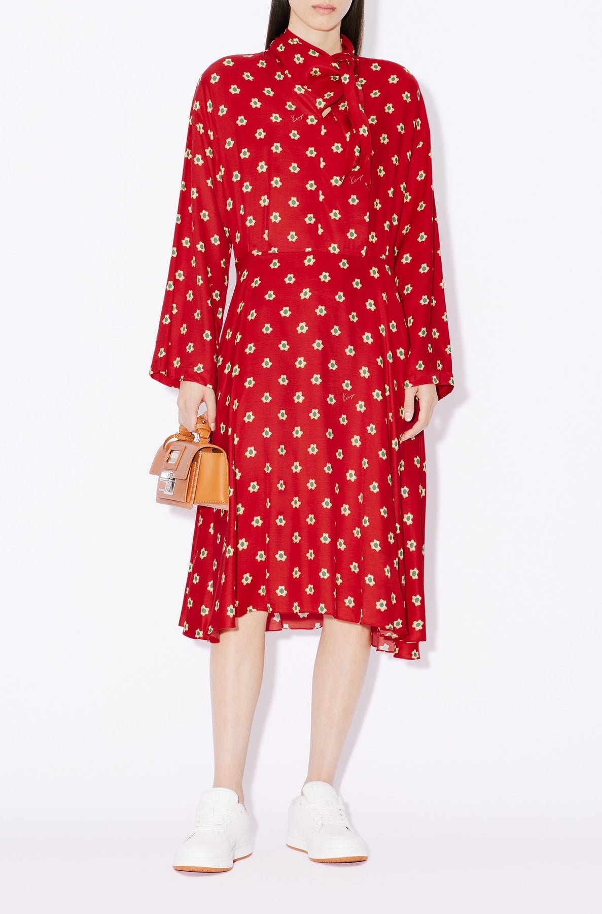 Robe midi Kenzo Teddy Flower - Cherry