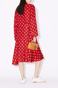 Robe midi Kenzo Teddy Flower - Cherry