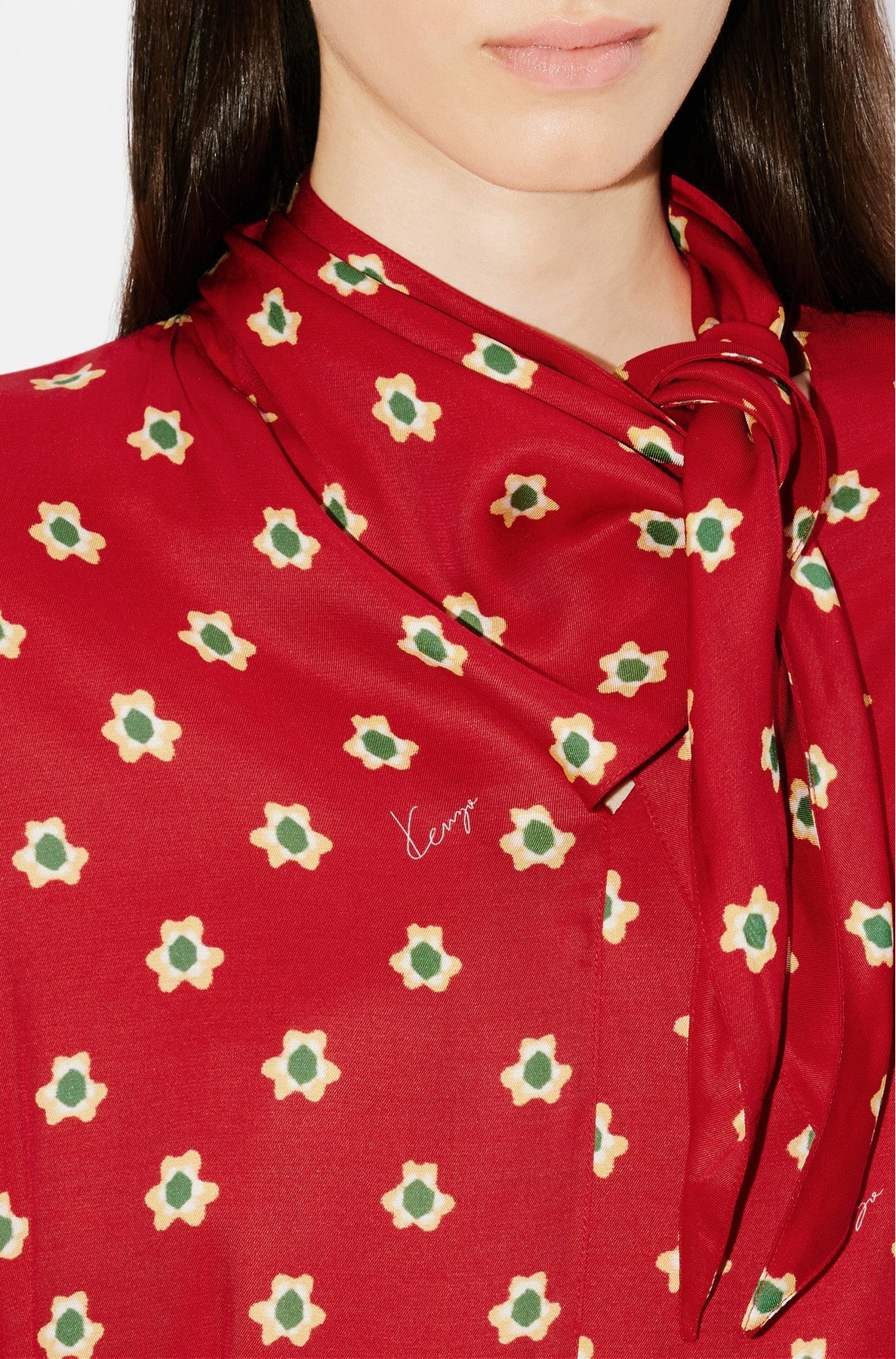 Robe midi Kenzo Teddy Flower - Cherry