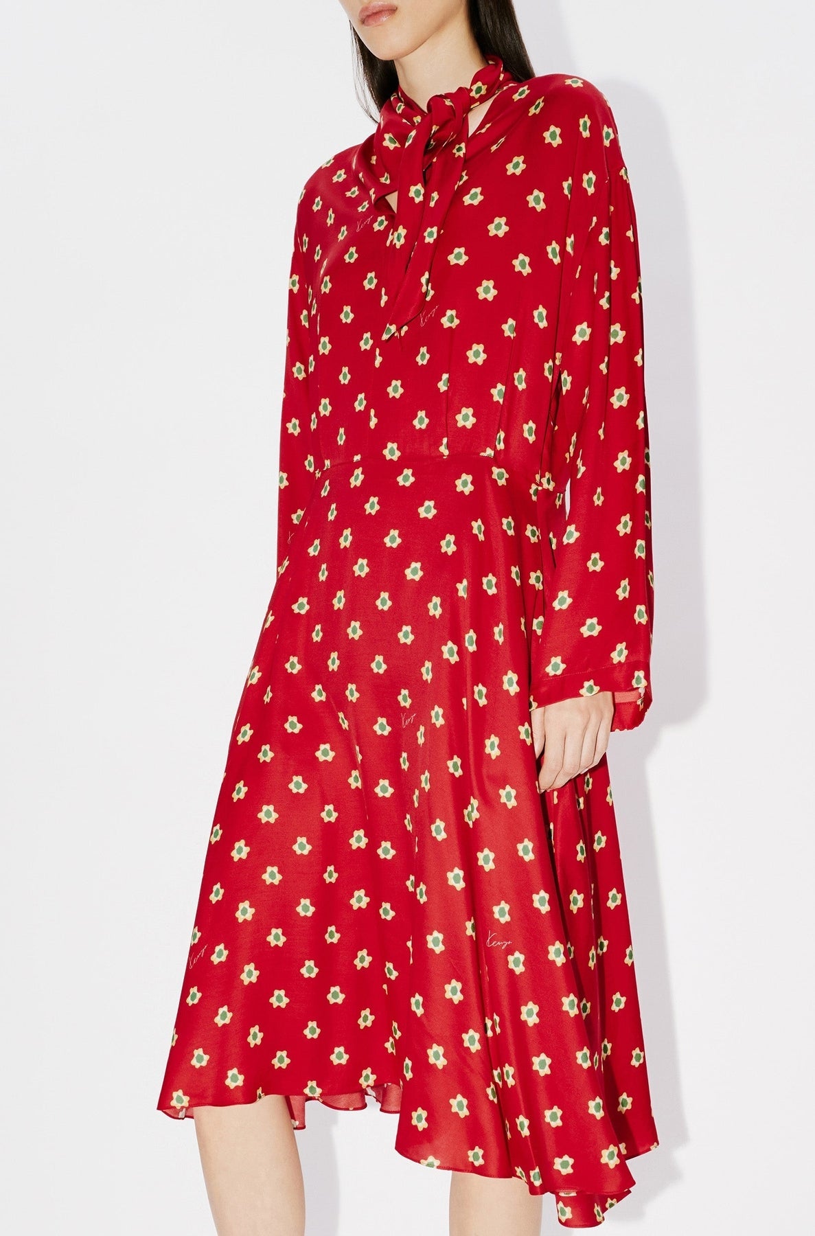 Robe midi Kenzo Teddy Flower - Cherry