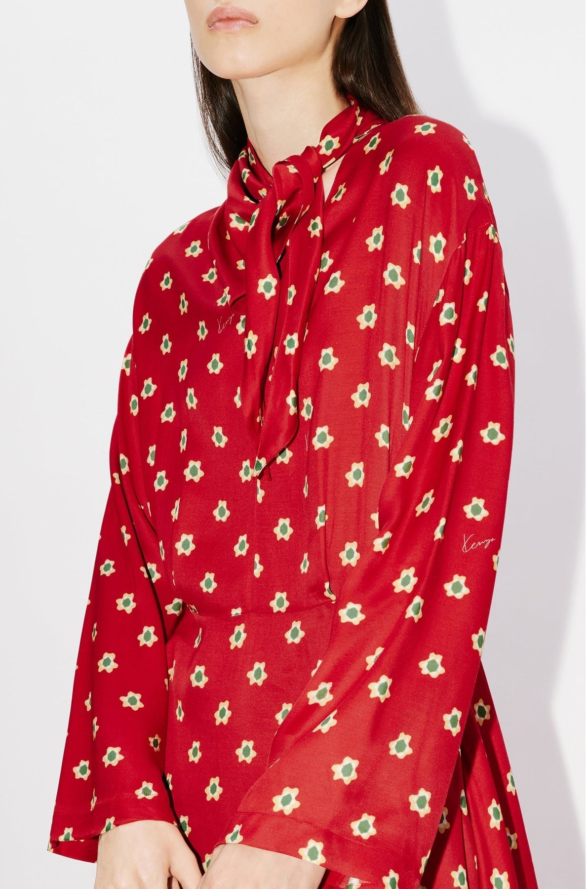 Robe midi Kenzo Teddy Flower - Cherry