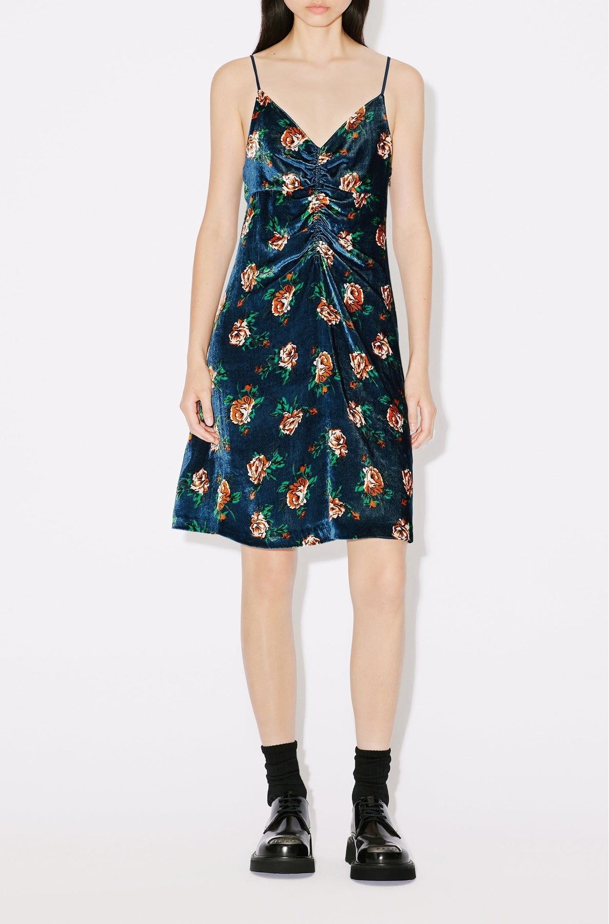 Robe courte Roses - Duck Blue