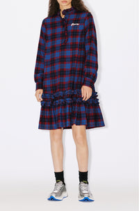 Robe courte "Kenzo Rue Vivienne" en laine - Royal Blue