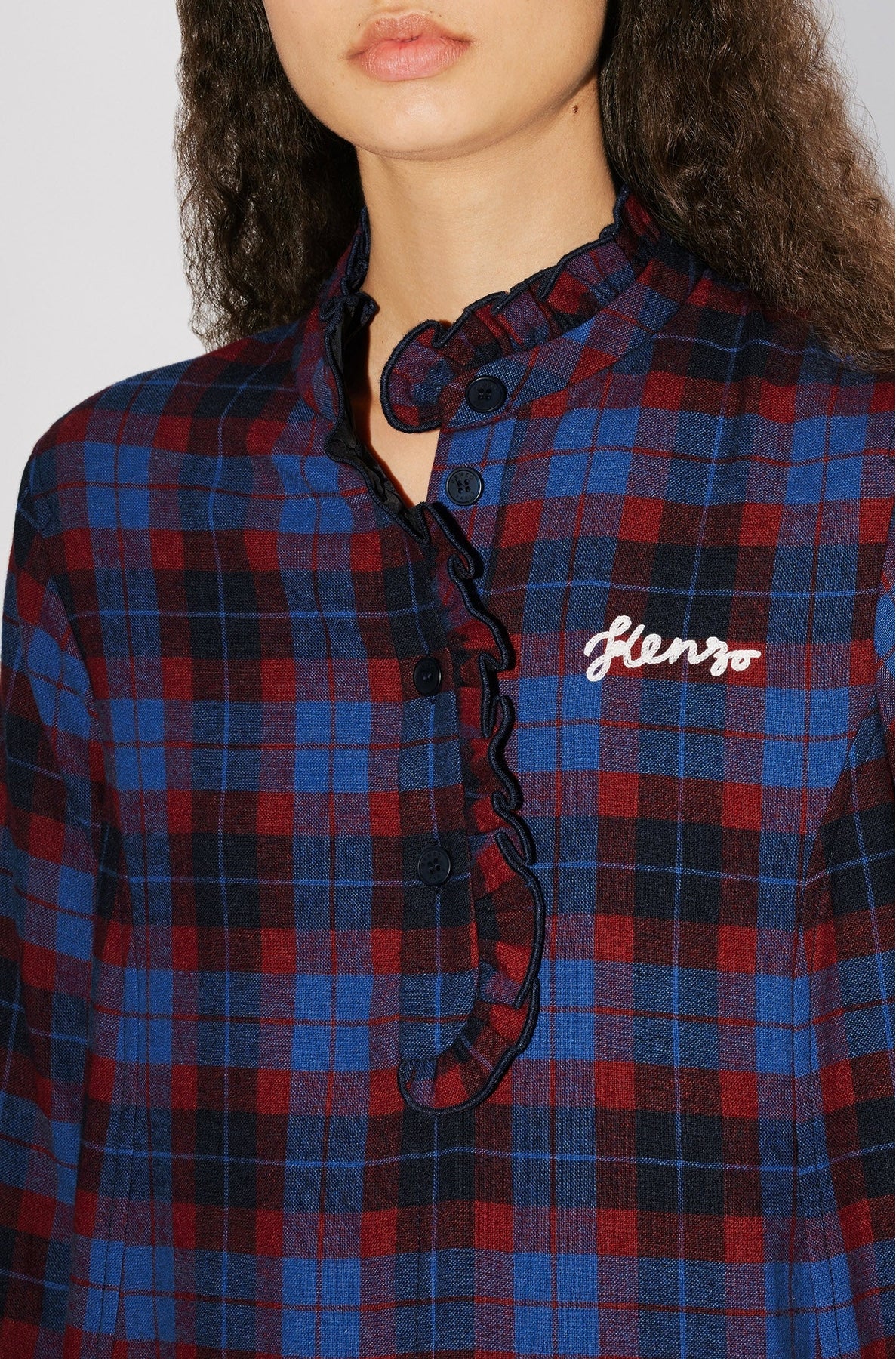 Robe courte "Kenzo Rue Vivienne" en laine - Royal Blue