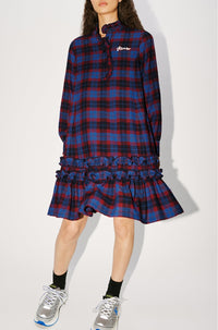 Robe courte "Kenzo Rue Vivienne" en laine - Royal Blue
