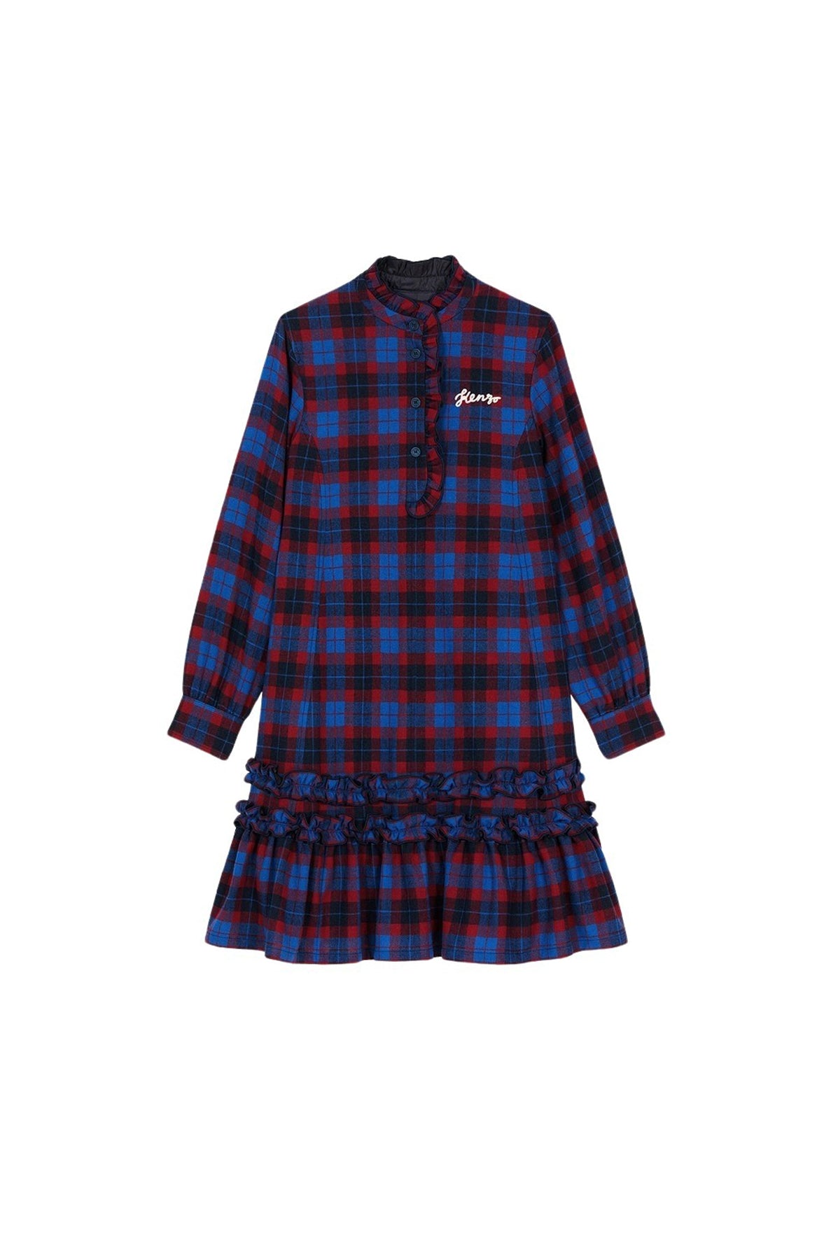 Robe courte "Kenzo Rue Vivienne" en laine - Royal Blue