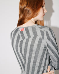 Robe "Kenzo Dazzle Stripe" en laine - Pearl Grey