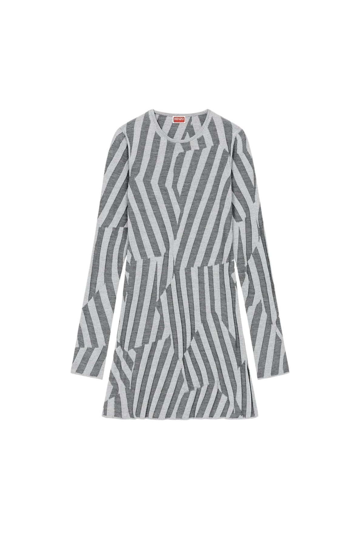 Robe "Kenzo Dazzle Stripe" en laine - Pearl Grey
