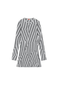 Robe Kenzo Dazzle Stripe en laine - Pearl Grey