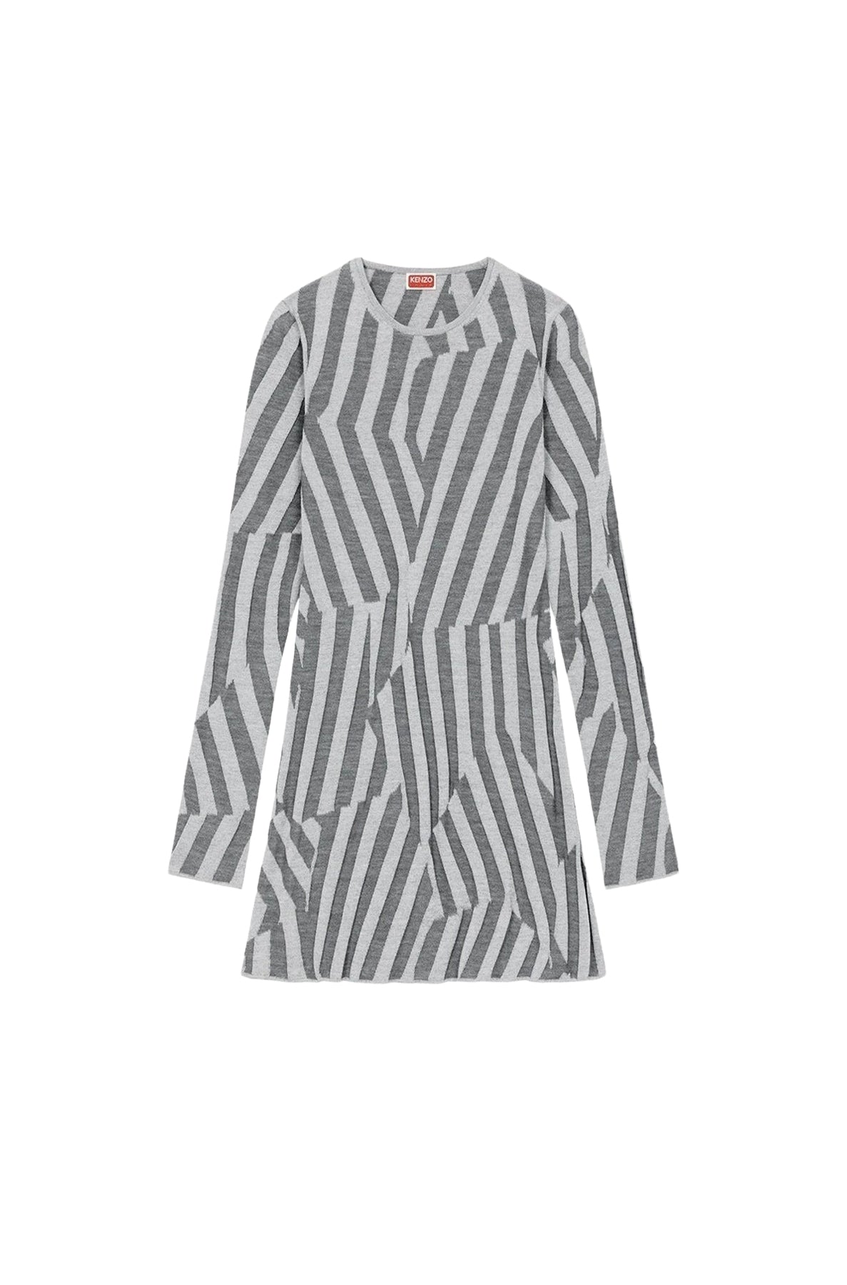 Robe Kenzo Dazzle Stripe en laine - Pearl Grey