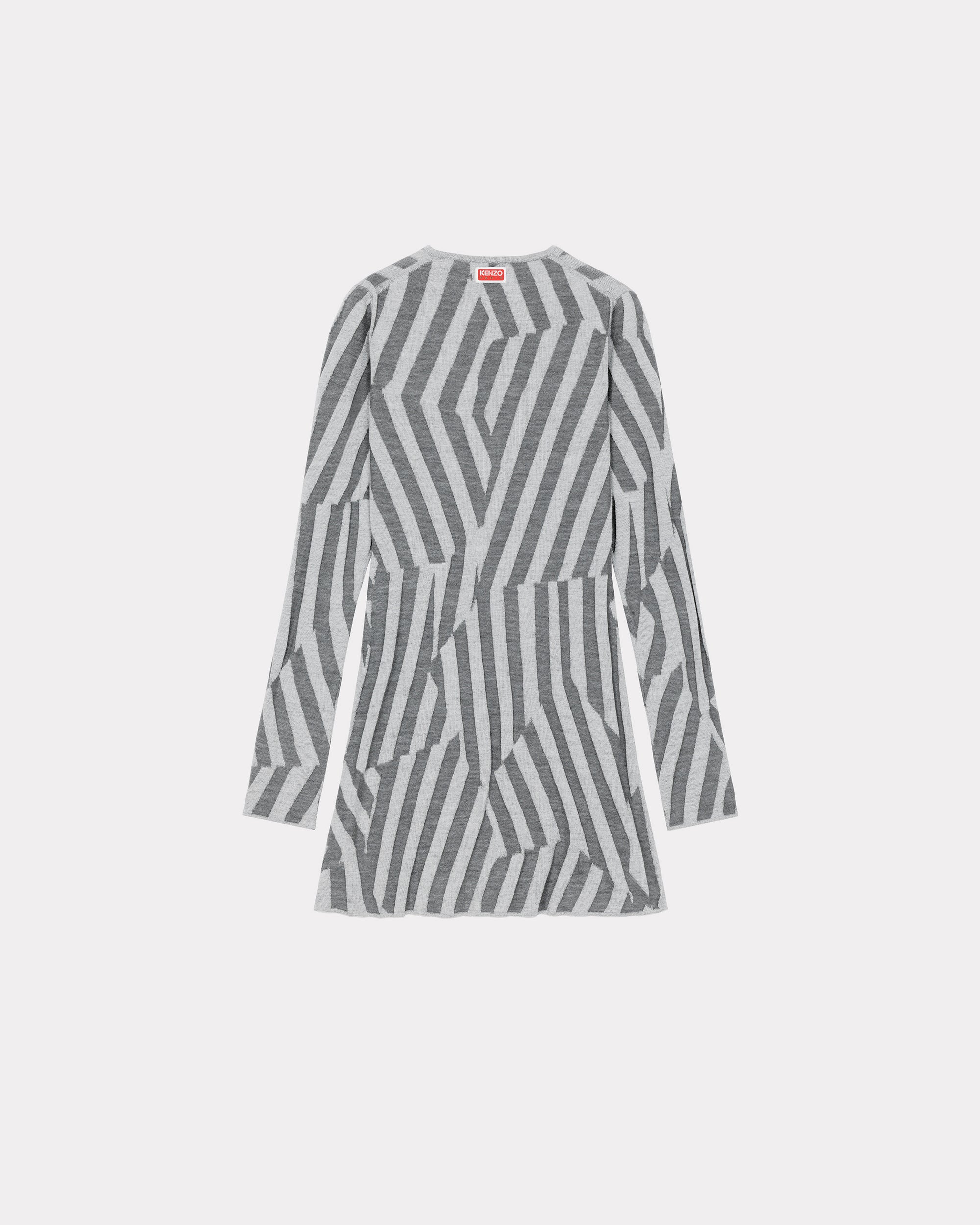 Robe "Kenzo Dazzle Stripe" en laine - Pearl Grey
